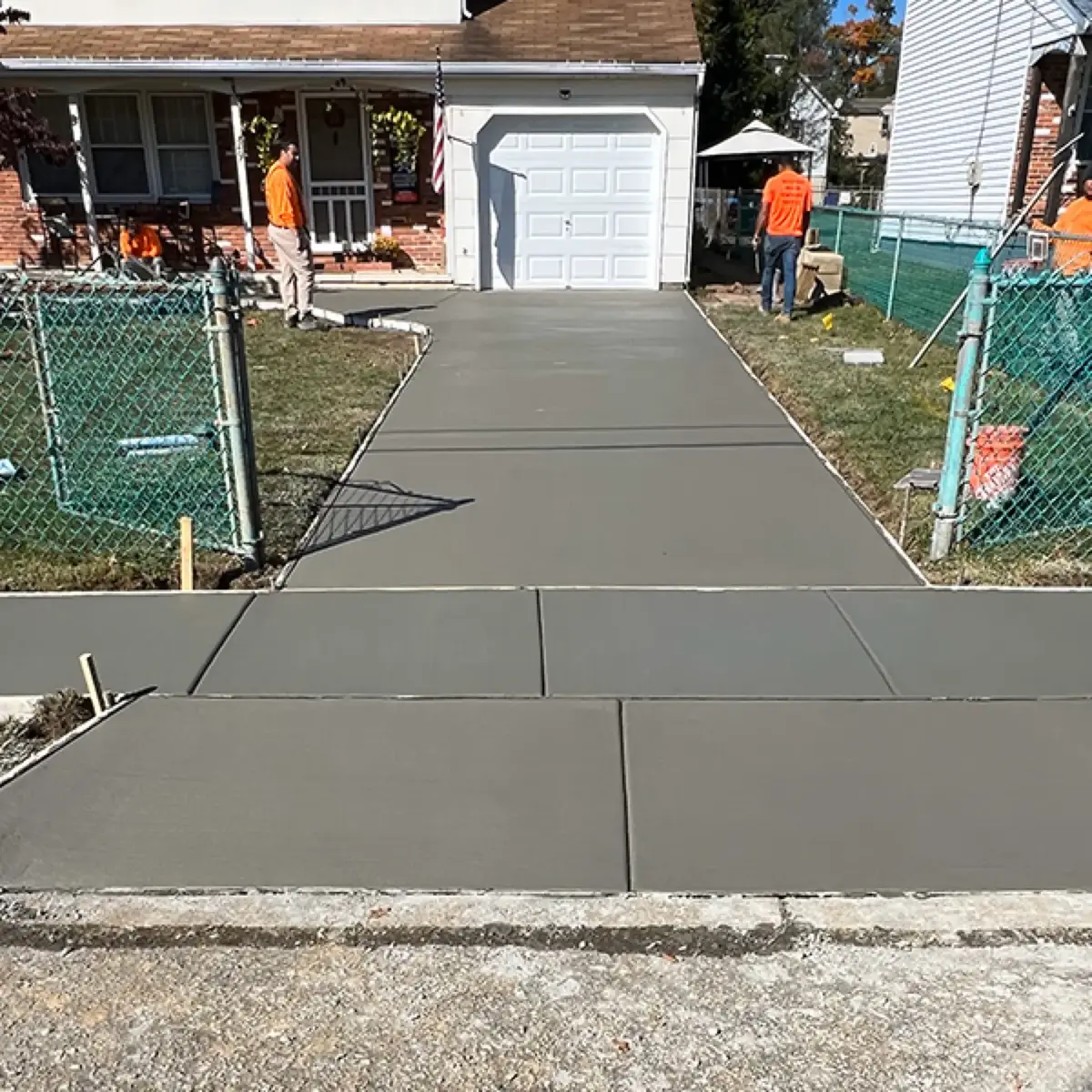 Freshly poured concrete panels separated by clean joints in Cherry Hill, NJ