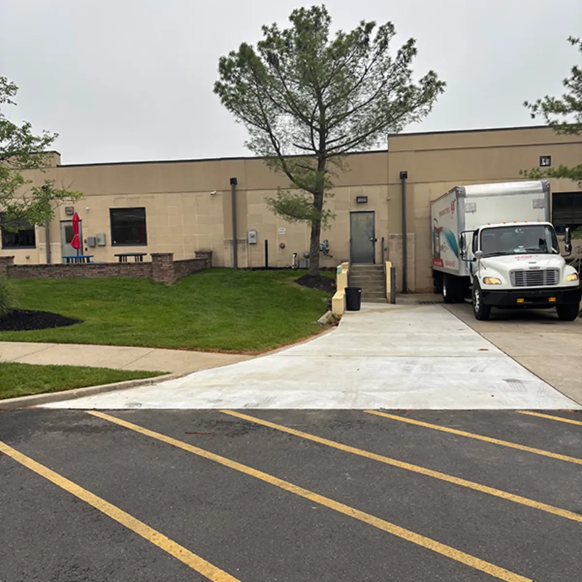 Heavy-duty concrete dock slab built for truck traffic in Cherry Hill, NJ