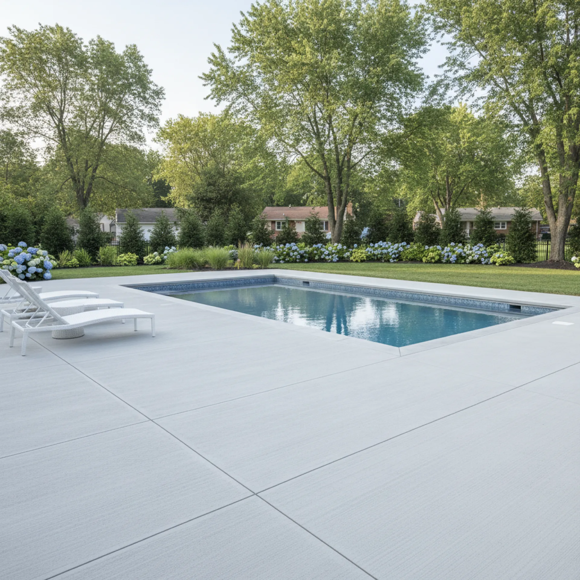 Concrete pool deck in Cherry Hill, NJ